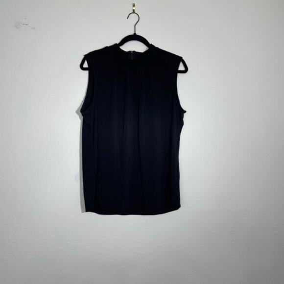 Roz & Ali Black Relaxed Fit High Neck Sleeveless Blouse Size Large - Picture 1 of 10